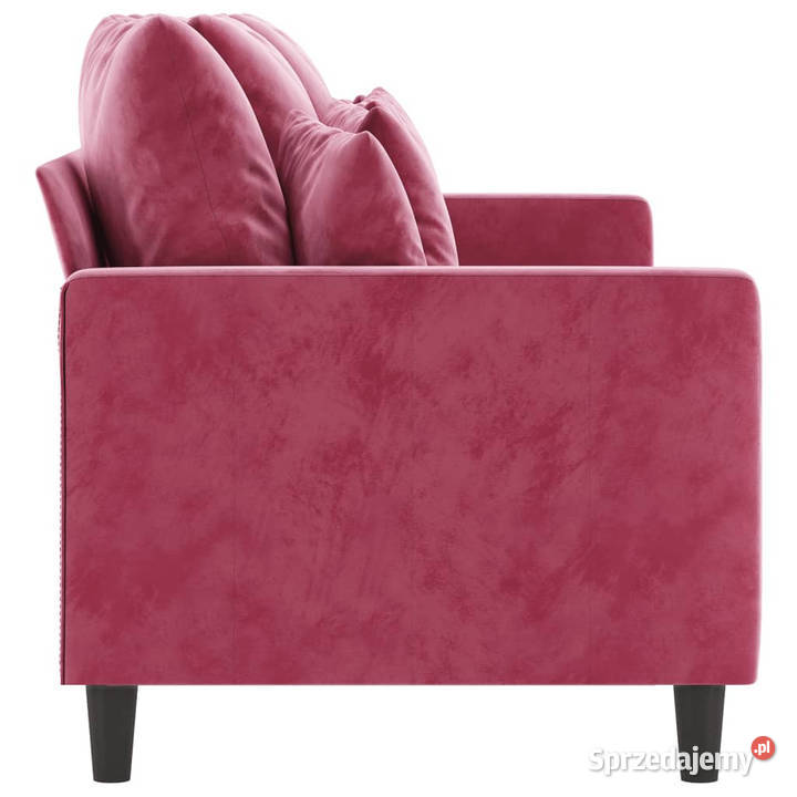 Sofa 3osobowa winna czerwień 180 obita aksamitem mazowieckie Warszawa sprzedam