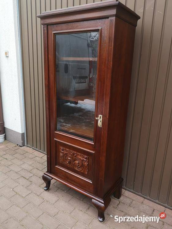 Biblioteka Słupek Witryna Stara Antyk Zgrabna