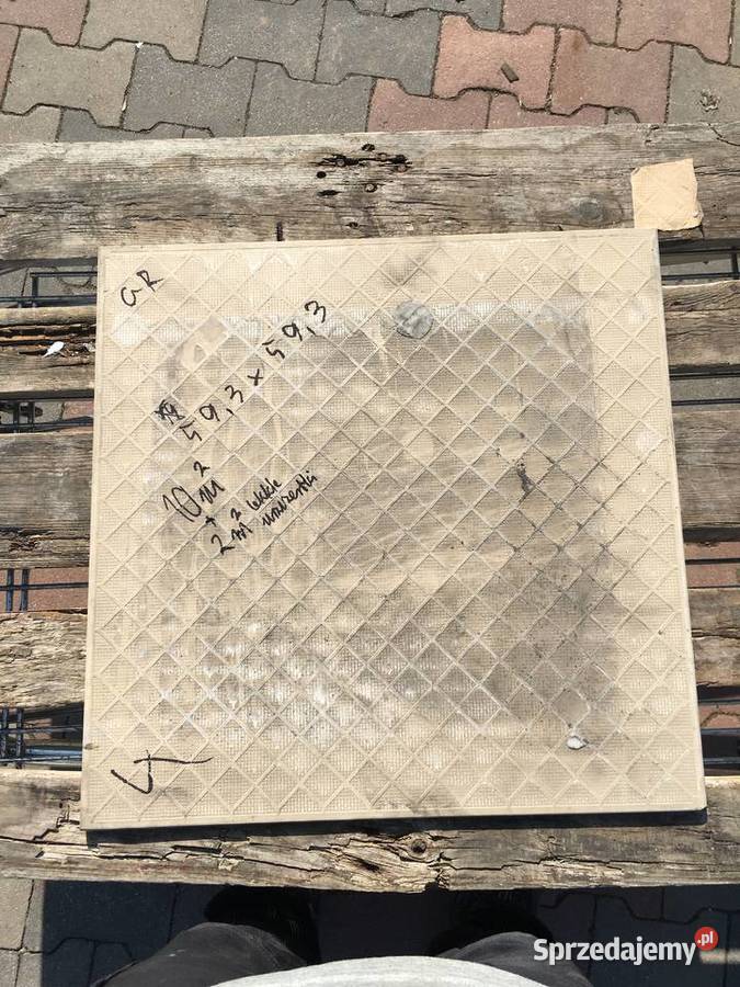 Gres płytka podłogowa beżowa mat 593x593 Płytki podłogowe Płytki i fugi mazowieckie Reguły