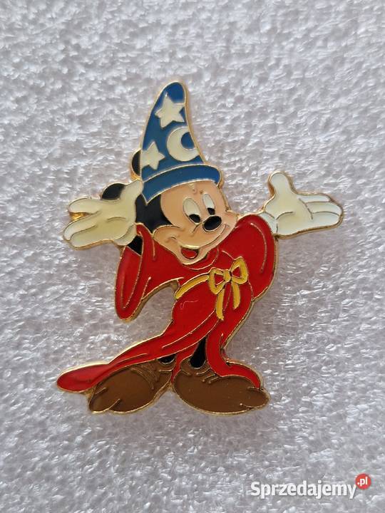 Czarodziej Mickey z czołówki Walt Disney przedstawia (lata 70-te) - pin
