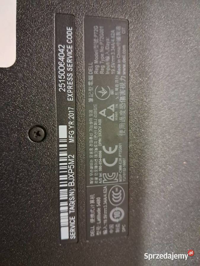 Syndyk sprzeda Laptop Dell Latitude 5480 i56200U pomorskie Wejherowo sprzedam