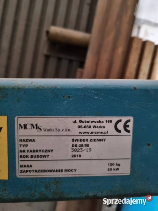 Świder ziemny MCMS sprzedam