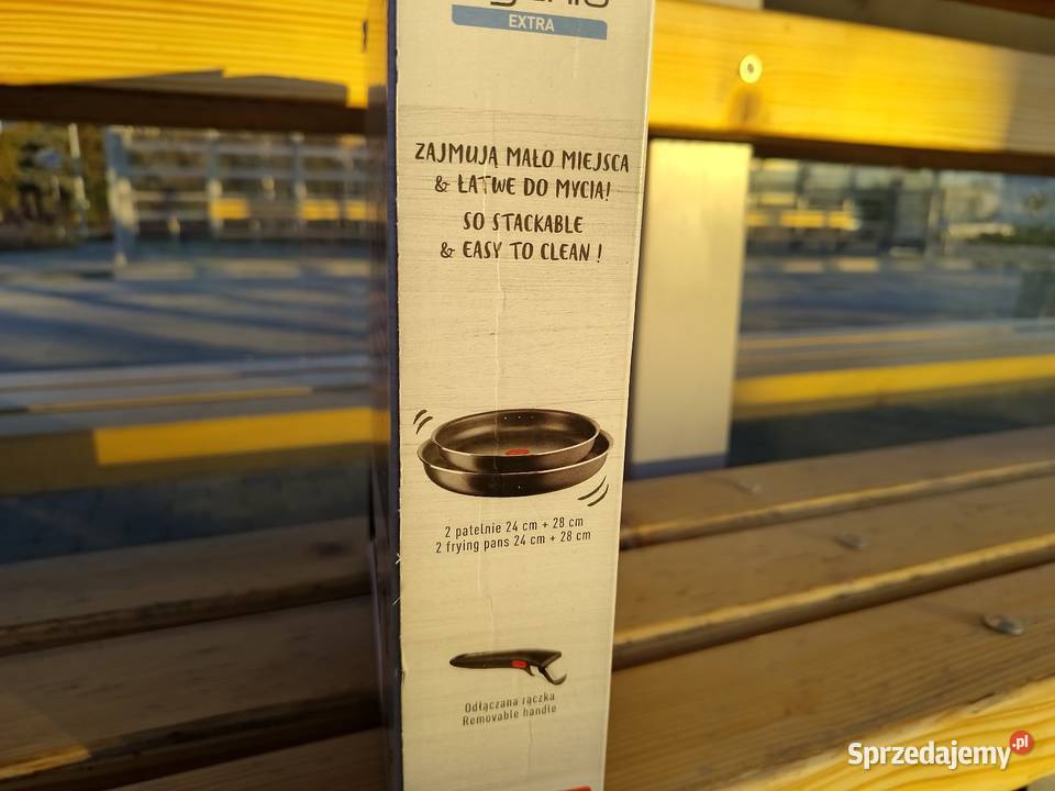 Tefal Ingenio zestaw patelni 24 i 28 czarny sprzedam