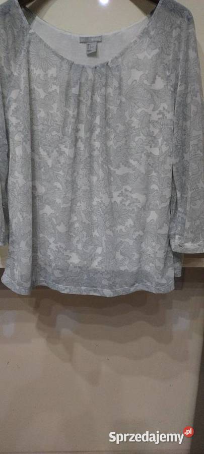 Bluzka w kolorze gołębim we wzory Firmy HM Odzież damska lubelskie