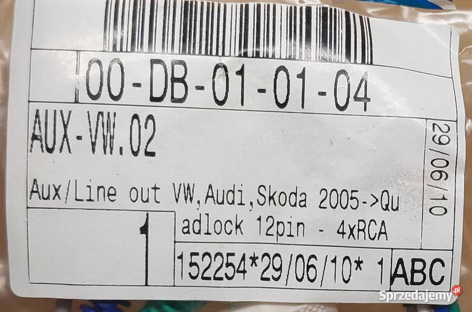 ZŁĄCZE AUX LINE OUT VW AUDI SEAT SKODA BMW OPEL Mielęcin