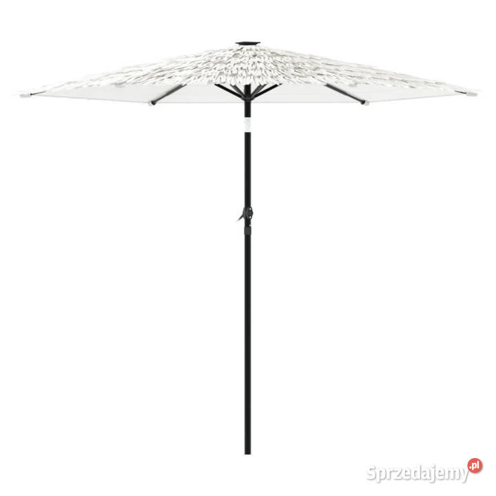 Parasol ogrodowy na stalowym słupku biały Warszawa