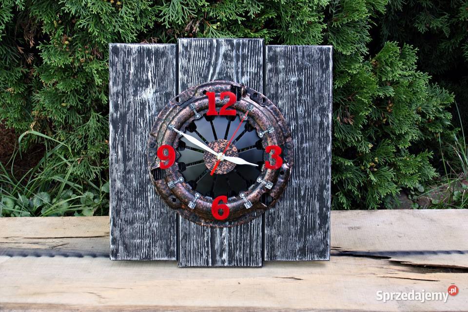 Duży moto zegar docisk sprzęgła patyna loft Dębica