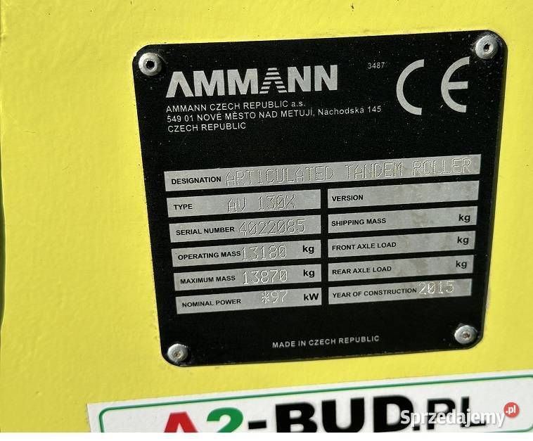 WALEC DROGOWY AMMANN AV130X wielkopolskie Tuliszków sprzedam