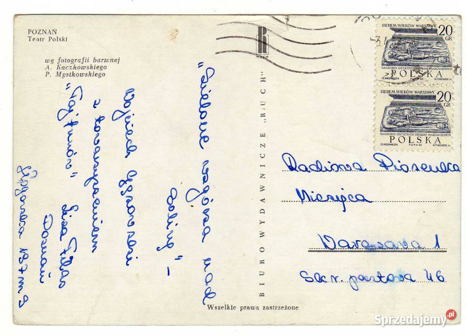 POZNAŃ TEATR POLSKI POCZTÓWKA Krynki