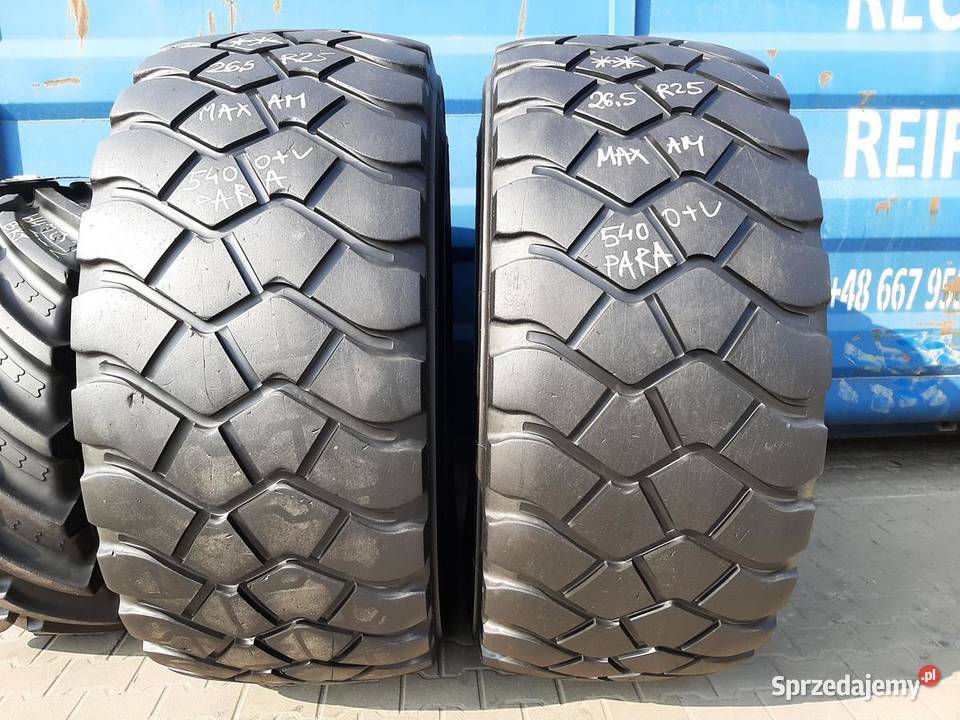 2x Opona używana przemysłowa 265R25 MAXAM MS302 podlaskie