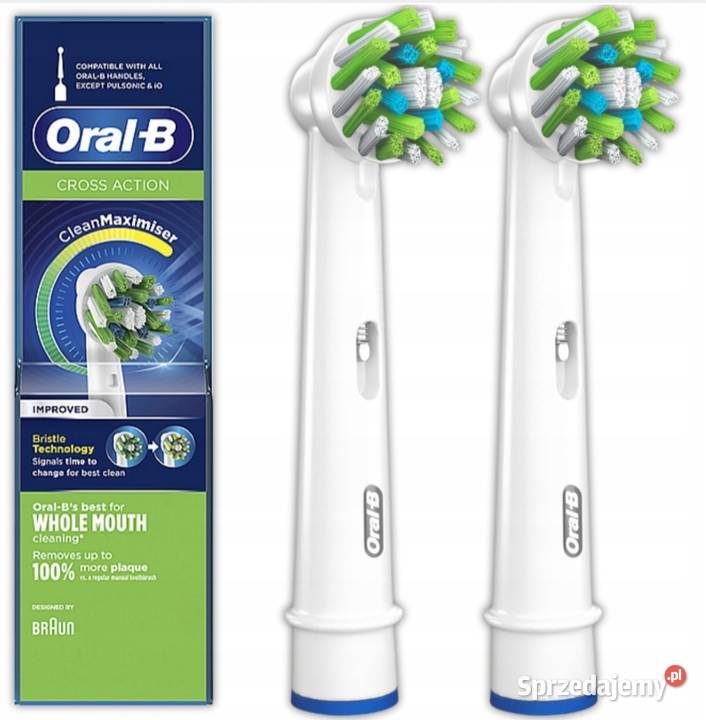 Oryginalne Końcówki Braun OralB Cross Action 2 Przemyśl sprzedam