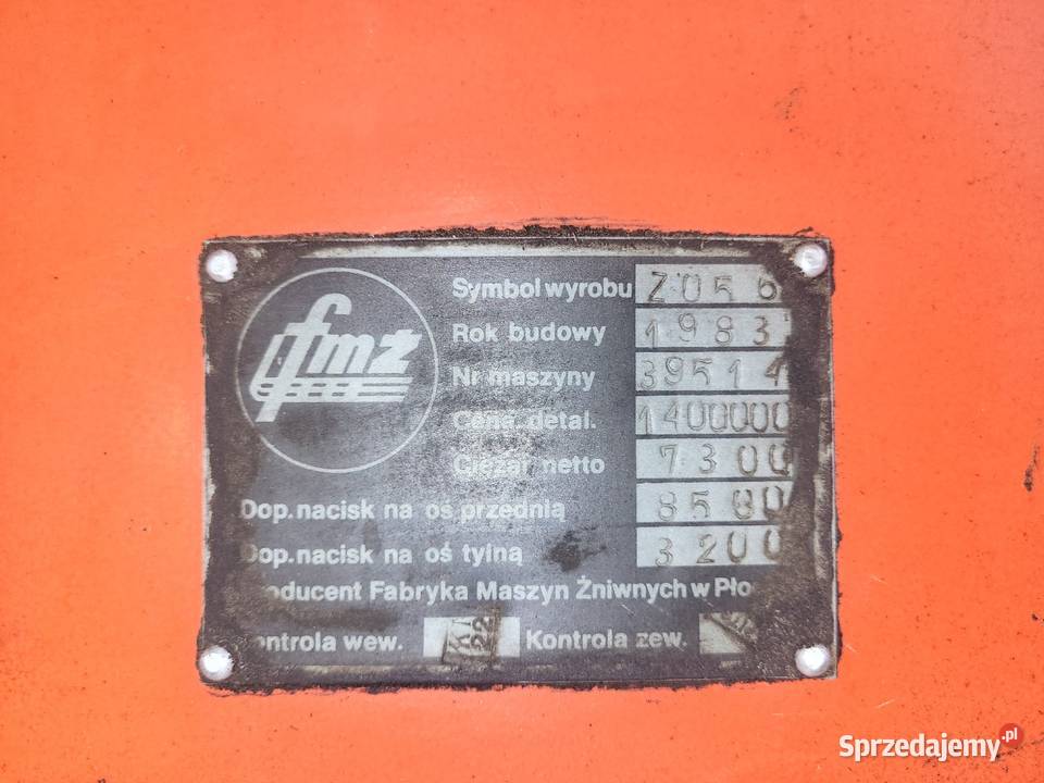 Kombajn zbożowy Bizon Z056 Zbożowe Rudzienice sprzedam