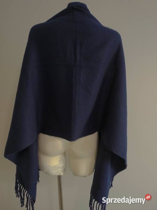 Szal z Wełny Pashmina Duży Zdobiony Wełną Moda i Styl podlaskie sprzedam