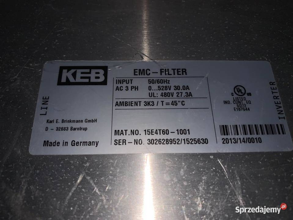 KEB EMCFilter 15E4T601001 Warszawa sprzedam