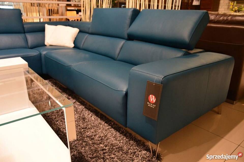 Narożnik Skórzany Metalowe Wysokie Nogi Toruń