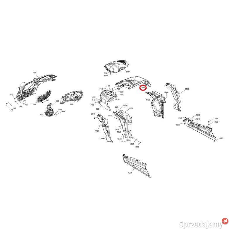 Błotnik prawy przedni Timeless Black CanAm B Pozostałe małopolskie Nowy Sącz sprzedam