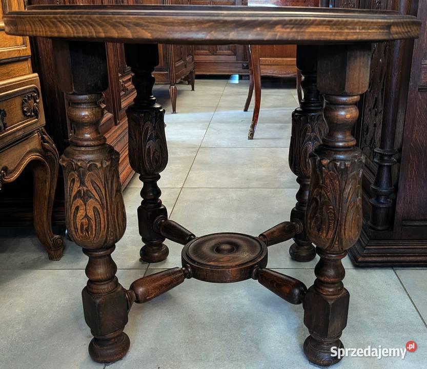 Piękny dębowy okrągły stoliksklep Dąbrowa Dąbrowa Górnicza