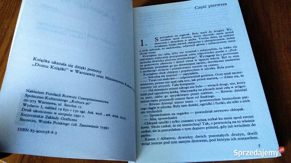 Pierścionek z końskiego włosia powieść Rok wydania 1991 Książki i Podręczniki Gdańsk