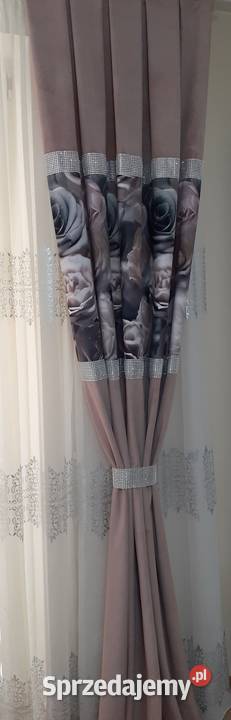 Zasłony velvet róże 3D Zasłony Mława