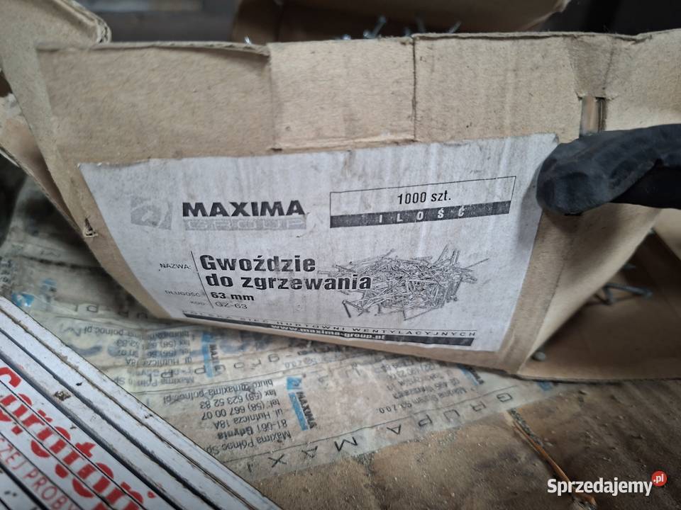 Gwoździe do zgrzewania MAXIMA 63 mm Dobrzyń nad Wisłą