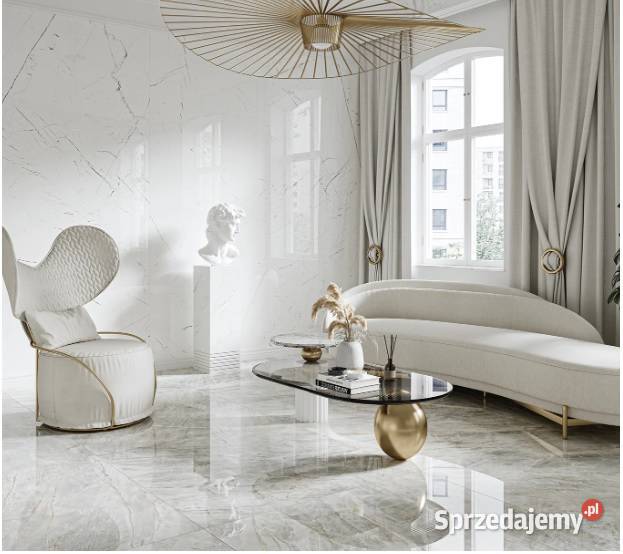 Gres polerowany MARMUR BIAŁY Marmo Thassos 80x80 Łask