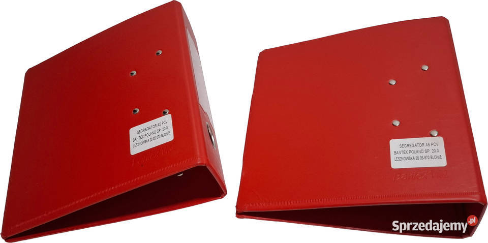 Segregator A5 PCV 74mm czerwony Bantex 1452 2