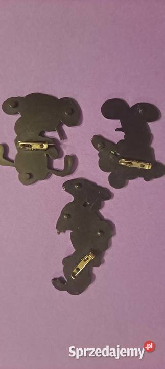 Donald Pluto Mickey przypinki vintage PRL Maskotki Kraków