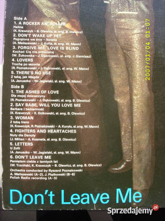 POP winyl LPKRZYSZTOF KRAWCZTK DONT LEAVE ME Wołów