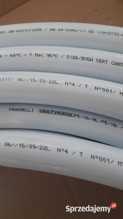 Rura pex al pex 263mm Prandelli Multyrama 50m Boguchwałowice sprzedam