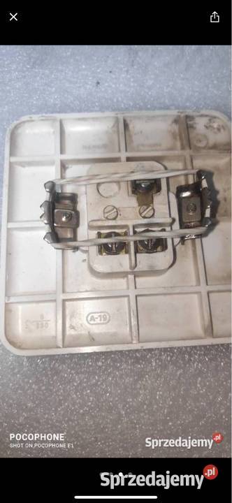 Włącznik Retro podwójny biały typ A 19 Gliwice sprzedam