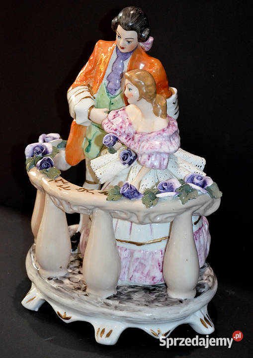 Roceram porcelana scena Balkon dwa kolory Środa Wielkopolska