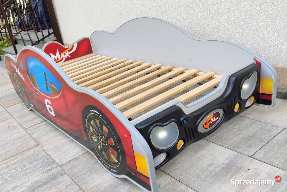 Łóżko AUTO SAMOCHÓD CARS AUTA światła LED 86cm Nowy Sącz