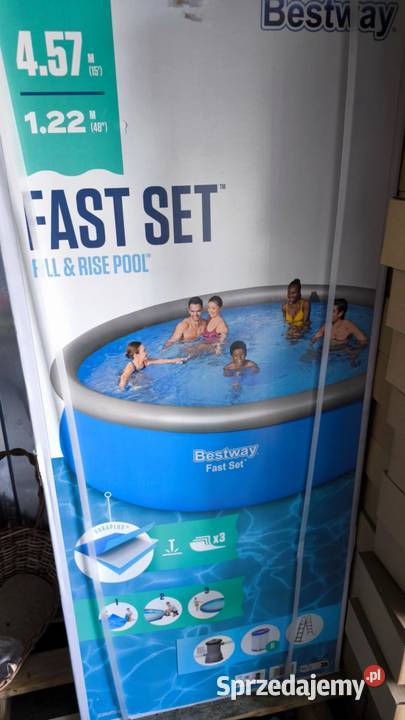 Nowy Basen Bestway fast set 457m x 122m komplet Chorzów