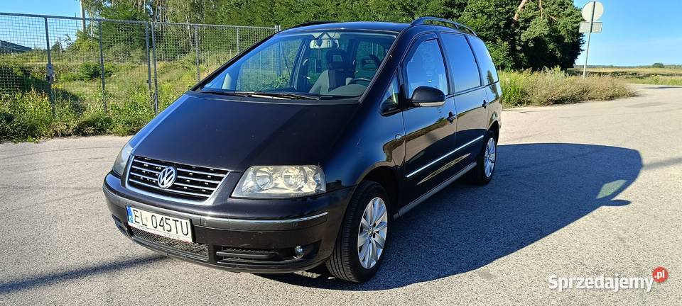 VW Sharan 19 TDI 2005r automat czarny Sharan Łódź