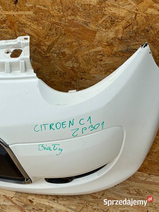 Citroen C1 Biały ZDERZAK PRZÓD PRZEDNI Słowikowo
