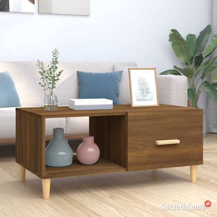 Stolik kawowy brązowy dąb 895x50x40 WM817515 Warszawa