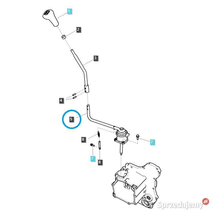Dźwignia zmiany biegów G292 LS Tractor 40292851 Skrzynia biegów Tajęcina