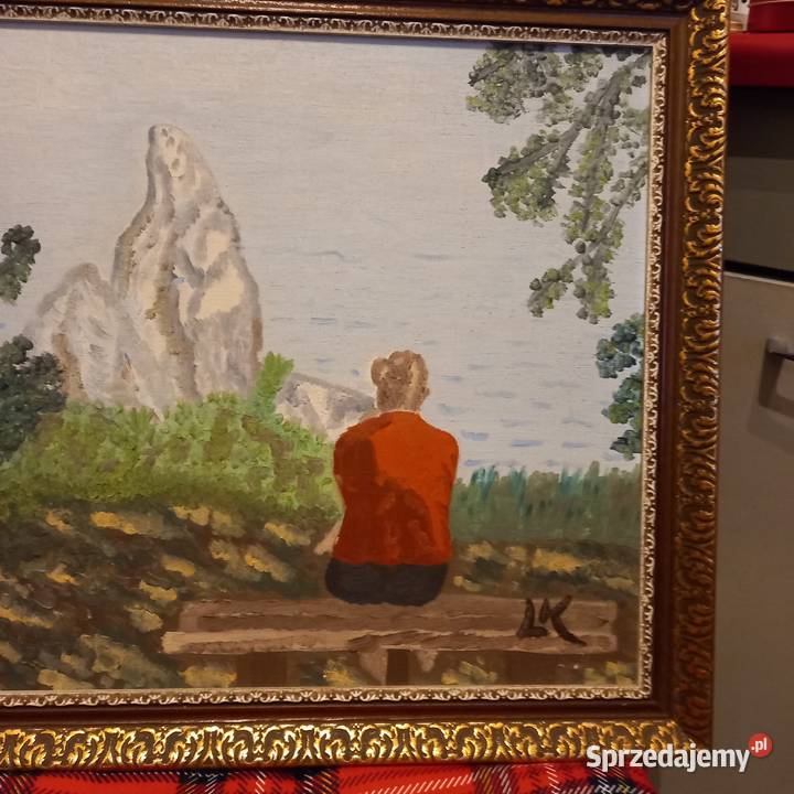 Obraz olejny Zadumana kobieta Gorzów Wielkopolski