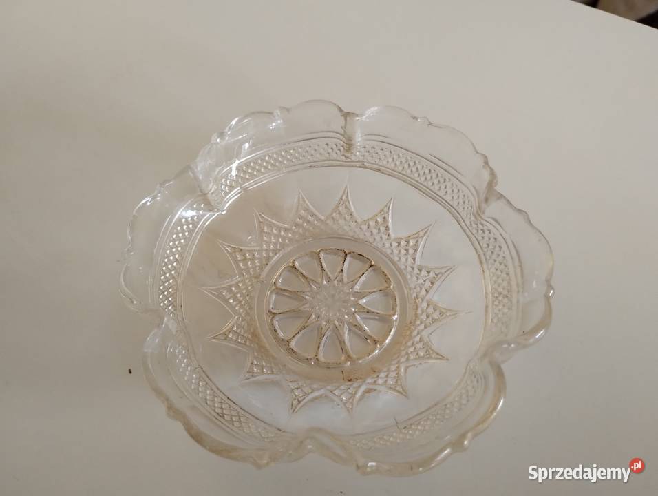 PRL salaterka art deco szkło mala Kutno