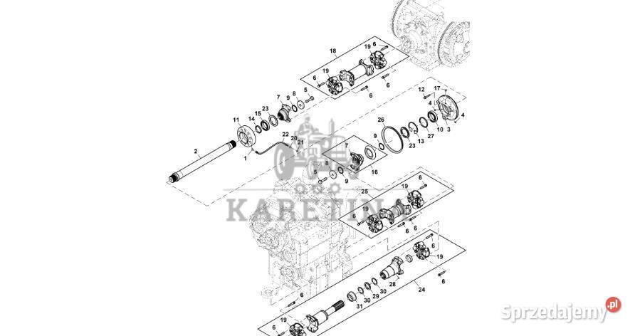 John Deere 9470RX Jarzmo przegubu uniwersal Pozostałe Rolnictwo wielkopolskie sprzedam