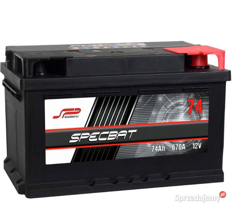 Akumulator 74Ah 670A SPECBAT wysoki osobowe Poznań