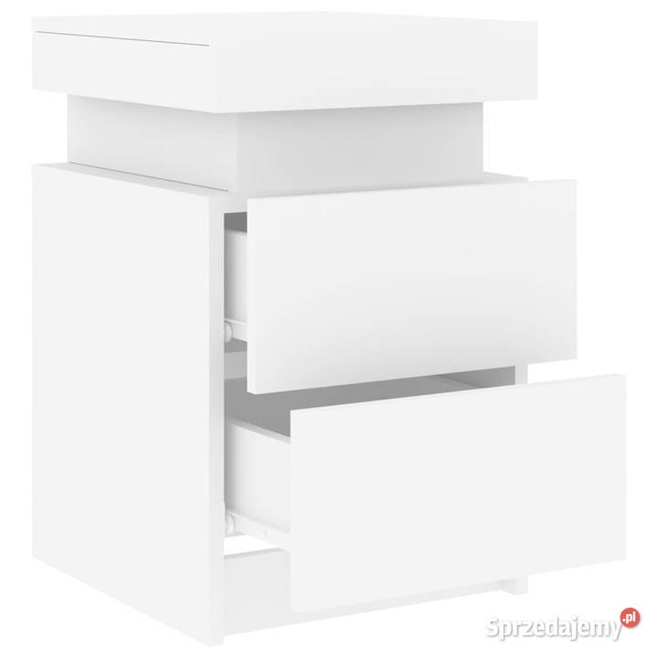 Szafki nocne z oświetleniem LED 2 białe 35x39x55 Nocne mazowieckie Warszawa sprzedam
