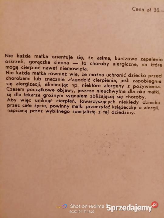 Alergologie u dzieci książki dieta żywienie Warszawa