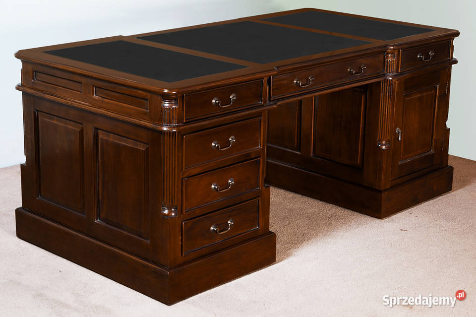 Nowe biurko angielskie 180 gabinet dwustronne Stoły, krzesła, biurka