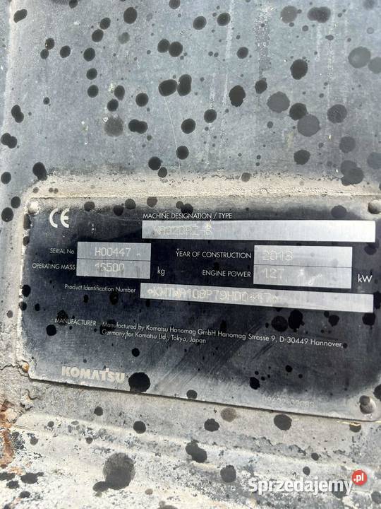 Komatsu WA320 2013r NIEUSZKODZONY Rok produkcji 2013 Koparko ładowarki Kościelec