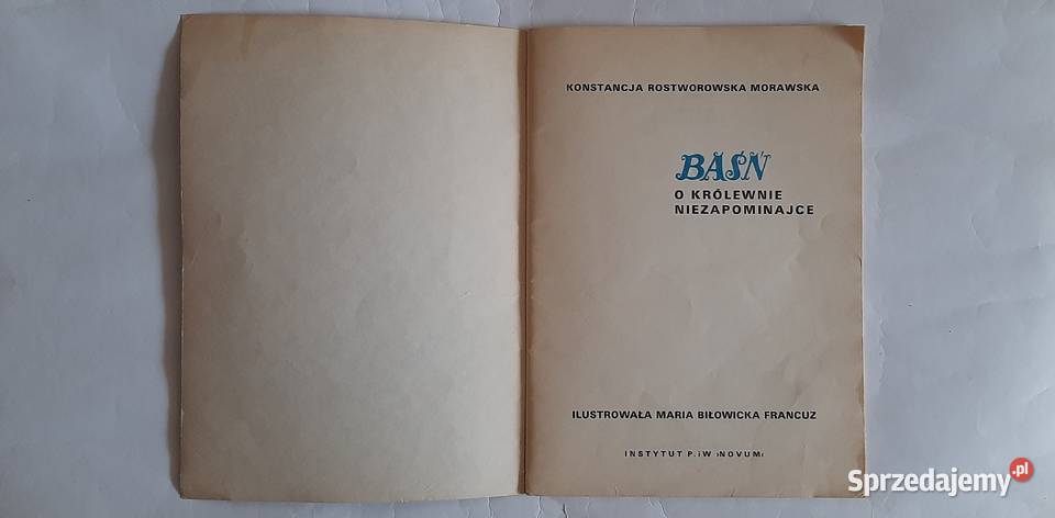 Baśń o królewnie Niezapominajce Konstancja Rok wydania 1984 mazowieckie