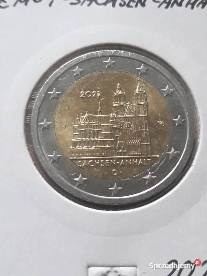 2 Euro Sachsen Anhalt Niemcy 2021 rmen J