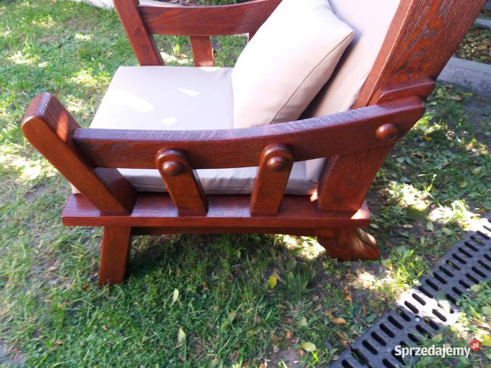 Drewniany fotel ogrodowy 60cm