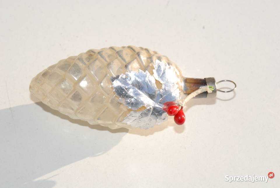 Stara bombka ozdoba szyszka rękodzieło antyk śląskie Cieszyn