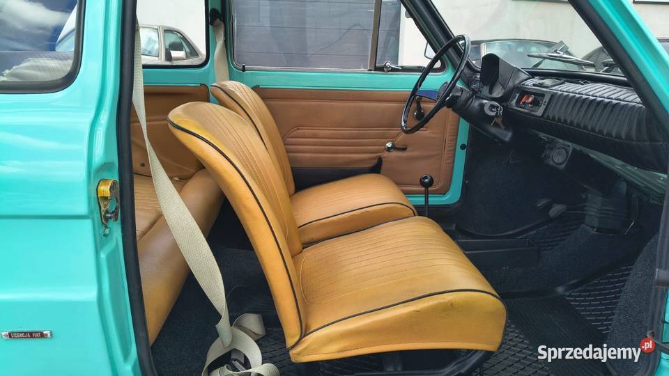 Polski Fiat 126p 1976 Wąskowlot 594 Pełnej niebieski 126 Zgierz